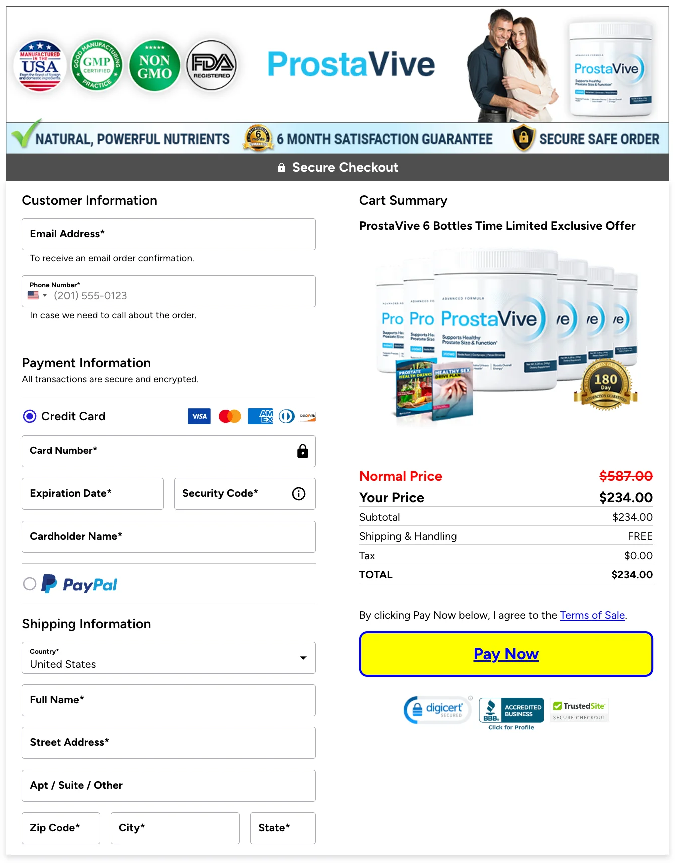 ProstaVive Checkout